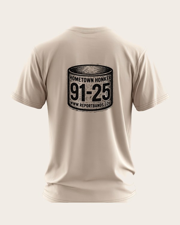 Band Tee back print: Hometown Honker 91-25
